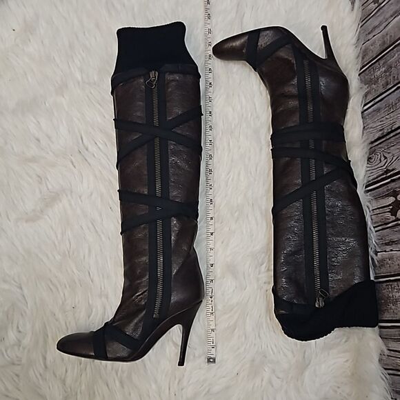 Stella McCartney Heeled Stiletto Sock Cuffed Knee High Boot 6.5 - Picture 16 of 16